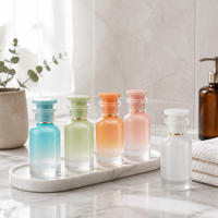 Flacon vide en verre sablé couleur macaron pour recharge de parfum et cosmétiques, en gros