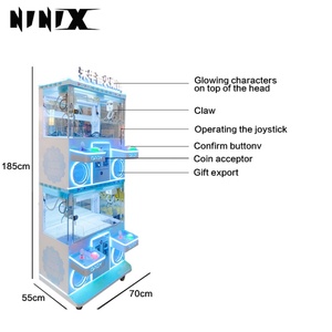 <b>Large</b> Blue Claw Machine Coin Operated Plush Owl Claw Machine Candy Banknotes and Coins Operated 4 Claw Machine - Product Image 6