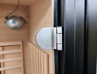 Kabin Sauna Inframerah Jauh Dalam Ruangan untuk 2 Orang, Warna Hitam, Ruang Sauna Rumah