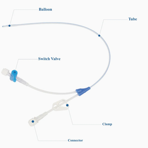 สายสวนซิลิโคน HSG 7fr 5fr สายสวนซิลิโคนแบบใช้แล้วทิ้งทางการแพทย์100% - Product Image 5