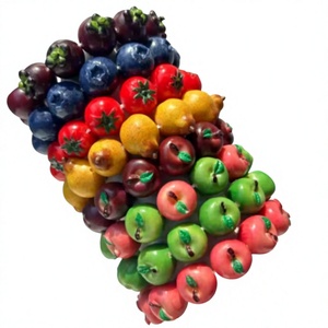 Meilleur Ensemble de Bracelets Perles Breloques Fruits Colorés en Résine Acrylique Lucite, Bijoux Chaîne Maillons Plaqué Or 18K pour Femme, Idéal Cadeau - Product Image 3