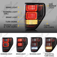 Populaire 4x4 Pièces Foncé Fumée LED Feu arrière Aftermarket ABS feux Arrière Pour F150 09-14
