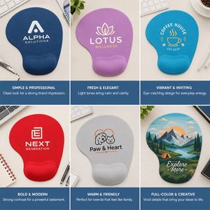 Tapis de souris léger personnalisé avec logo, repose-poignet en gel, design antidérapant pour utilisateurs de PC, employés de bureau - Product Image 4