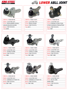 KINGSTEEL OEM MB176308 Rotule de <span class=keywords><strong>suspension</strong></span> avant inférieure 4x4 pour Mitsubishi L200 4x4 Mighty Max Montero Delica 1985- M16 X 1.5 - Product Image 5