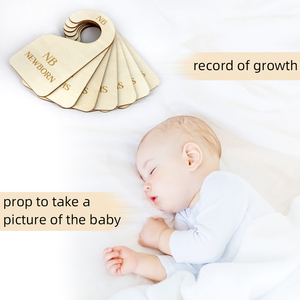 Tailai in legno lucidato appendiabiti in legno per neonati organizzatore divisorio per neonato Nursery 24 scatole di legno artigianali da parete cartelli - Product Image 6