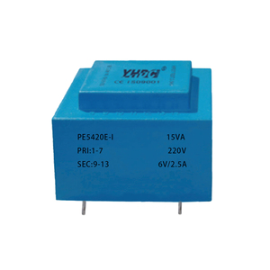 หม้อแปลงไฟฟ้าแบบติดตั้งบนแผงวงจรพิมพ์ชนิดอีพ็อกซี่ซีล YHDC PE5420E-I ขนาด 15VA 110/220/230/380V AC ได้รับการรับรองมาตรฐาน UL94-V0 CE/RoHS เสียงรบกวนต่ำ 3.75KV ไดอิเล็กทริก - Product Image 1