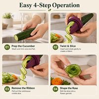 Éplucheur et coupe-légumes en spirale pour carottes et concombres