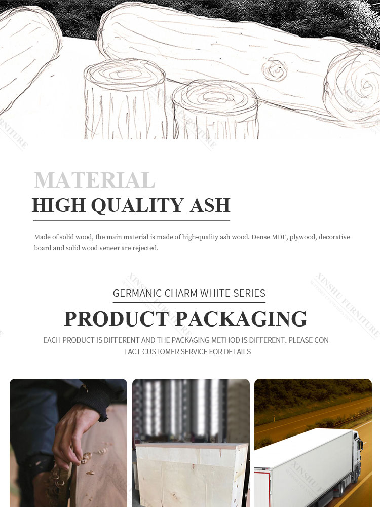 modern simple nordic style 1.8m master bedroom double king bed small family single bed family can customize solid wood bed