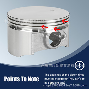 Kit de réparation et de mise à niveau du moteur Predator Piston 39 mm en aluminium à dessus plat pour moteur 212 cc - Product Image 4