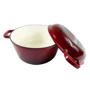 Vente directe de <span class=keywords><strong>cocotte</strong></span> <span class=keywords><strong>en</strong></span> <span class=keywords><strong>fonte</strong></span> émaillée avec couvercle combiné (les couleurs peuvent être personnalisées) - Product Image 3