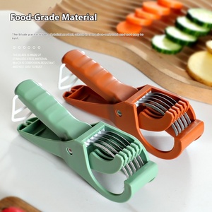 Wholesale Salad Cutter Portable Manual Stainless Steel Blades Fruit <b>Vegetable</b> Slicer Sustainable Kitchen Tool Press Banana - Product Image 1