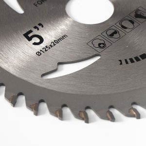 Lưỡi cưa tròn công nghiệp 5 inch 125mm 40 răng, đầu mạ cacbua, màu trắng, bền, cường độ cao, dùng cho chế biến gỗ, OEM - Product Image 5