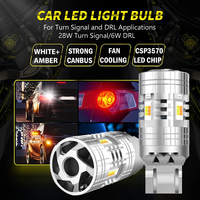 Ampoule LED de voiture super lumineuse SWITCHBACK DUAL COLOR 12V CSP7035 sans erreur Canbus, clignotant DRL T20 T25 S25