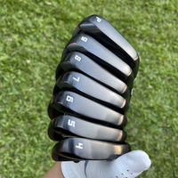 Ensemble de clubs de golf en fer pour droitiers, clubs de golf en acier inoxydable, fers noirs pour droitiers # Têtes en fer forgé 4-P