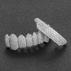 BES vendita calda 2024 Hiphop denti Grillz oro e argento superiore inferiore griglia oro Grillz denti - Product Image 6
