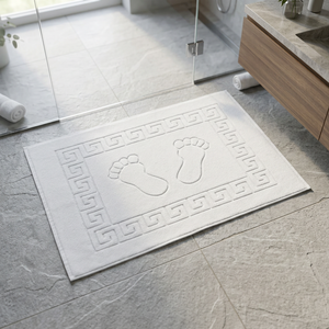Tapis de bain en coton de haute qualité, durable, doux, antidérapant, design contemporain, léger, écologique, imperméable, pour usage hôtelier - Product Image 2