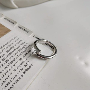 S925 Sterling <b>Silver</b> Letter Index Finger <b>Ring</b> For Women Simple Unique Fashion Jewelry Gift - Product Image 3