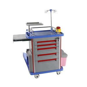 Chariot médical d'urgence en ABS, chariot d'urgence pour les accidents, chariot d'anesthésie, chariot à médicaments pour hôpital, chariot à médicaments, vente chaude - Product Image 1