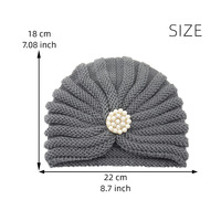 Qianjin, sombrero indio de Color sólido bohemio para mujer, Gema de punto, perla, diamantes de imitación, Otoño Invierno, lana, accesorios decorativos para el cabello