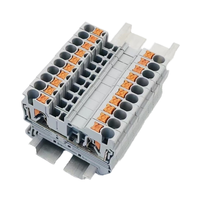 Kton PT 2.5 Bornier à ressort rapide en plastique PA et laiton, à montage sur panneau, installation sans vis, pour rail DIN, 800V 24A
