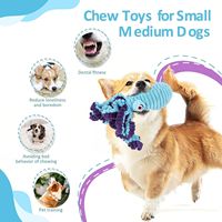Jouet interactif durable pour chien, pieuvre en peluche souple avec papier froissé, jouet à mâcher pour les dents, jeu d'intérieur, jouets à mâcher pour animaux de compagnie, cadeau