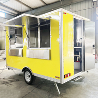 Cuisine mobile américaine standard sur mesure, entièrement équipée, chariot à glaces et à café, remorque alimentaire remorquable à vendre