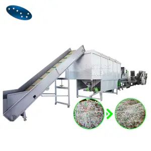 Automatic pet flakes washing production line / pet bottle flakes / waste plastic bottle flakes recycling machine