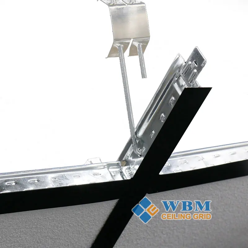 WBM Hot Sale Suspended Ceiling T Grid T-24 Width System/grid ceiling/ceiling grid components Flat Black 32/38