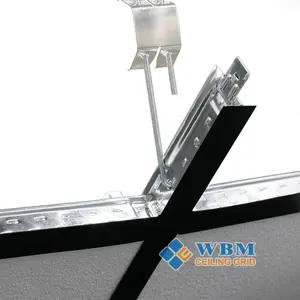 Wbm Hot Sale Verlaagde Plafond T Raster T-24 Breedte Systeem/Raster Plafond/Plafond Raster Componenten Plat Zwart 32/38