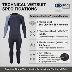 Traje de buceo profesional de neopreno de 3mm 5mm con logo personalizado, traje de cuerpo completo de manga larga para snorkel, surf y deportes acuáticos. - Product Image 4