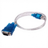 Cable Serial Transparente de PVC USB Tipo-A a DB9 para Escáner de Computadora Universal