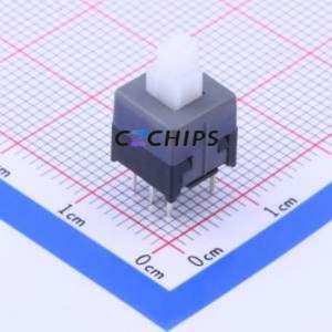 PB22E09071 <b>Push</b> <b>Button</b> <b>Switch</b> Through hole Component (THT) <b>Switch</b> Self-Locking Rectangle <b>Button</b> Through Hole 100mA - Product Image 1