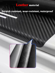 4 pezzi di <span class=keywords><strong>protezione</strong></span> del davanzale per <span class=keywords><strong>auto</strong></span> in fibra di carbonio con Logo personalizzato Anti-graffio in pelle adesivi soglia per la <span class=keywords><strong>protezione</strong></span> della portiera dell'<span class=keywords><strong>auto</strong></span> - Product Image 6
