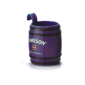 Commercio all'ingrosso 50ml 1.6oz 25ml di plastica a forma di barile nero occhiali da tiro in ceramica stampa personalizzata - Product Image 1