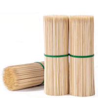 Vente en gros emballage personnalisé brochettes de bambou biodégradables 20/30/35cm baguette ronde en bambou en bois jetable pour barbecue