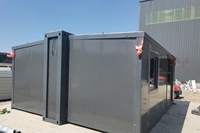 Maison conteneur préfabriquée pliable innovante CCS de 20 pieds, étanche, design moderne, assemblage sur site, panneau sandwich en acier pour