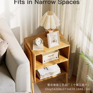 Simple Modern Wooden <b>Side</b> <b>Table</b> 1 Shelf <b>Storage</b> Cabinet For Living Room - Product Image 4