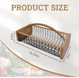 <span class=keywords><strong>Cesto</strong></span> da Raccolta Personalizzato per Giardino, in Legno Resistente, Ideale per Cucina, Picnic e Raccolta all'Aperto - Product Image 3