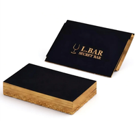 Cartes de visite personnalisées au design unique, papier cartonné noir de qualité supérieure avec bordure dorée en relief, impression sur carton pour les entreprises