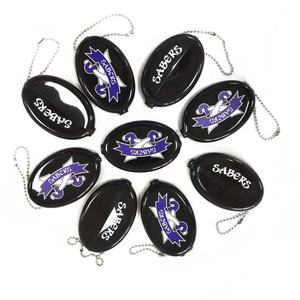 جودة عالية فارغة المطاط عملة حالة بالجملة كيرينغ البلاستيك PVC سيليكون يعصر محفظة عملة المفاتيح شعار مخصص - Product Image 3