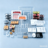 Contenitori per Gelato in PET Riciclabile BG-XS09 di Grado Alimentare, Spessore 1mm, con Coperchi per Confezionamento di Gelato e Frutta, Direttamente dalla Fabbrica