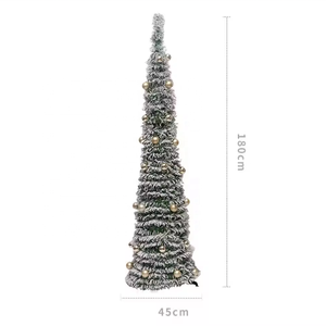 Arbre de Noël pliable Pop Up 4ft/5ft/6ft/7ft en gros en usine avec lumière LED chaude - Product Image 5