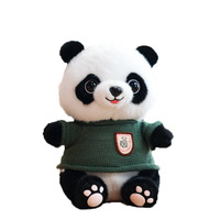 Haute qualité 25cm doux peluche panda rouge moelleux tissu animaux de chine Kawaii jouets en peluche et vêtements remplaçables