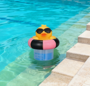 Distributeur de produits chimiques pour <span class=keywords><strong>piscine</strong></span> en forme de canard, pour distributeur de comprimés de chlore flottant avec un design mignon pour l'entretien des piscines - Product Image 1