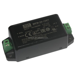 Fuente de Alimentación Médica de Alta Confiabilidad de 30W, Autorizada por Meanwell, MPM-30-15 15V 2A, Fuente de Alimentación Conmutada Verde Médica Encapsulada - Product Image 2