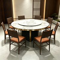 Table de salle à manger ronde grande, manuelle et électrique, en fer forgé, pour extérieur, style côtier moderne, luxe léger, pour restaurant, hôtel, club