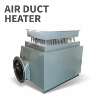 Chauffe-air électrique industriel pour conduits, élément chauffant en acier inoxydable personnalisé pour système de séchage CVC avec capteur de température