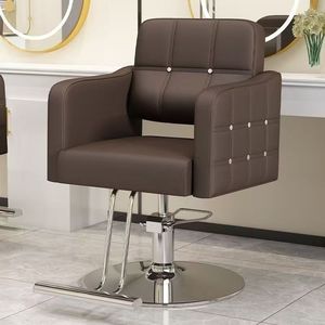 Silla de Barbero Ergonómica Giratoria Ajustable y Duradera con Estructura Metálica para Peluquería y Salón de Belleza con Características Confortables - Product Image 5