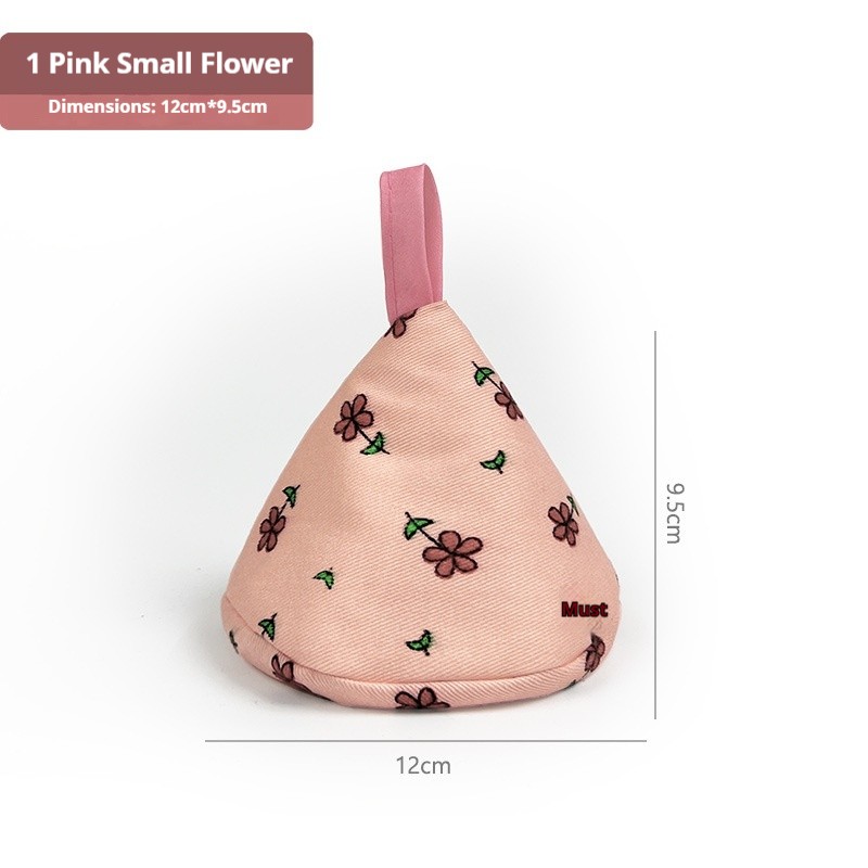 Chapeau triangulaire à fleurs roses (1 pièce)