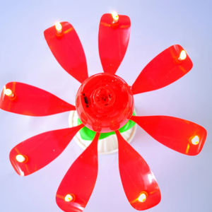 Creative Surprise Roses Bloom Chantant Joyeux <span class=keywords><strong>Anniversaire</strong></span> Musique <span class=keywords><strong>Chanson</strong></span> <span class=keywords><strong>Anniversaire</strong></span> Musique Bougie Gâteau Décoration - Product Image 4